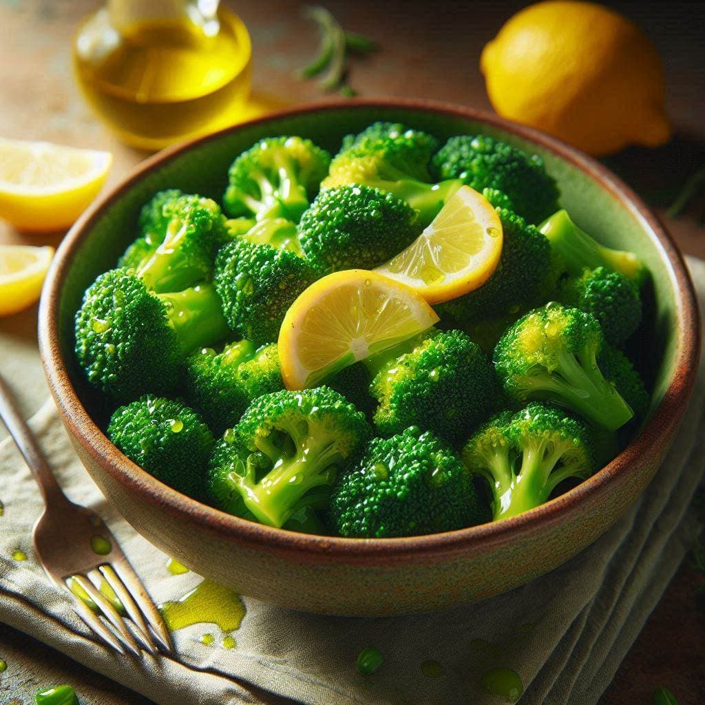 Брокколи с маслом и лимоном