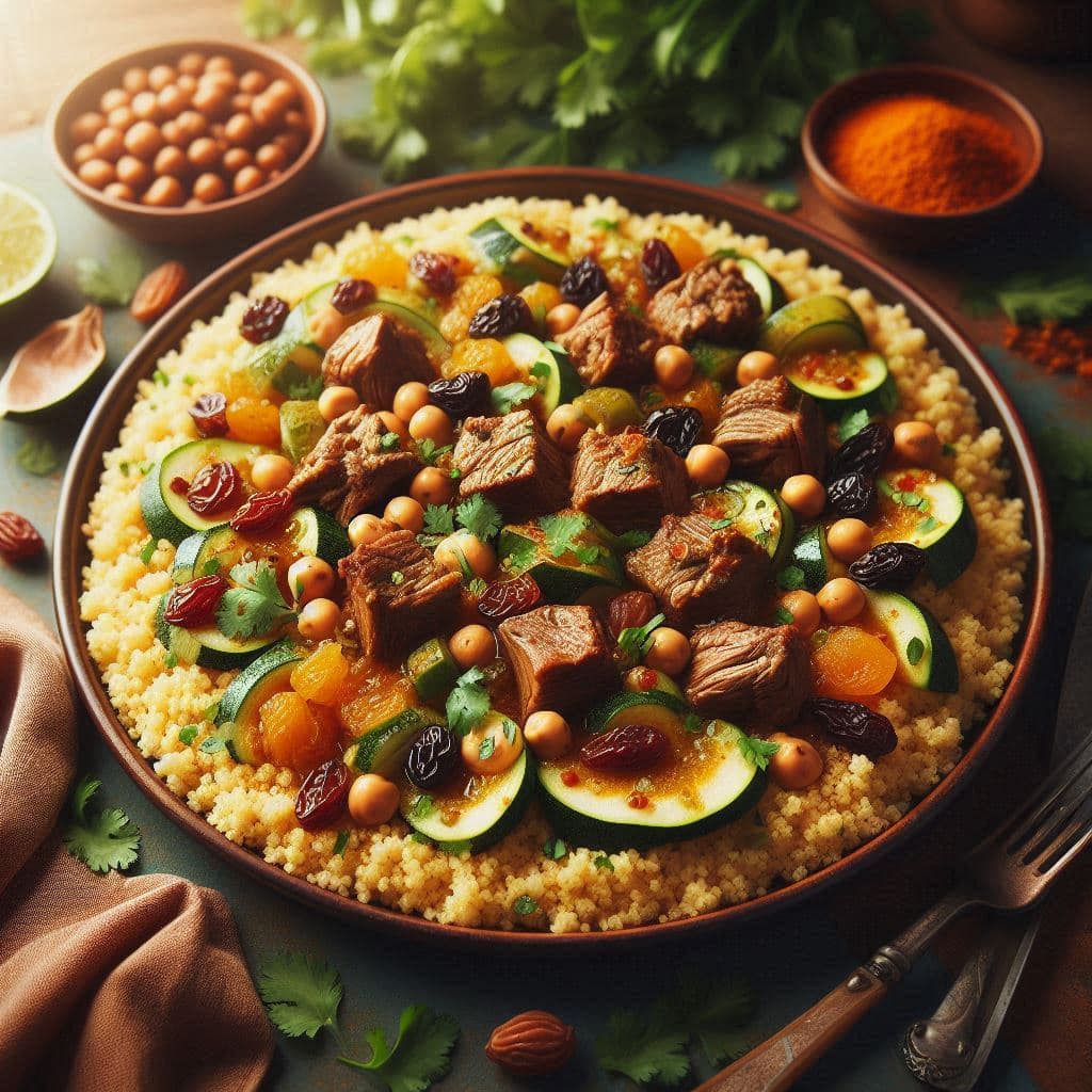 Ароматный кускус с ягнёнком