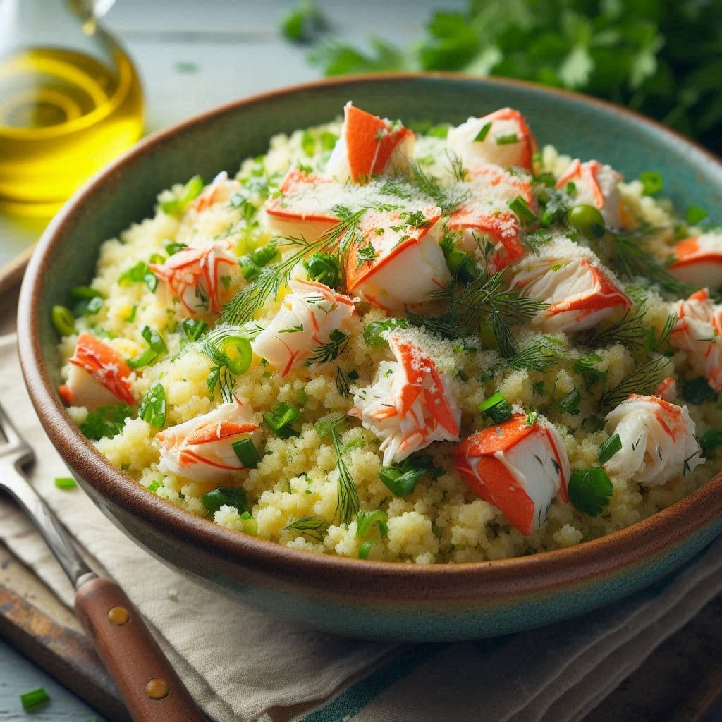 Кускус с крабом и лимоном