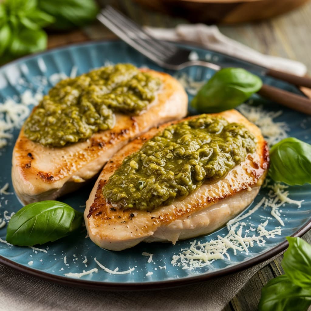 Нежное куриное филе с ароматным песто
