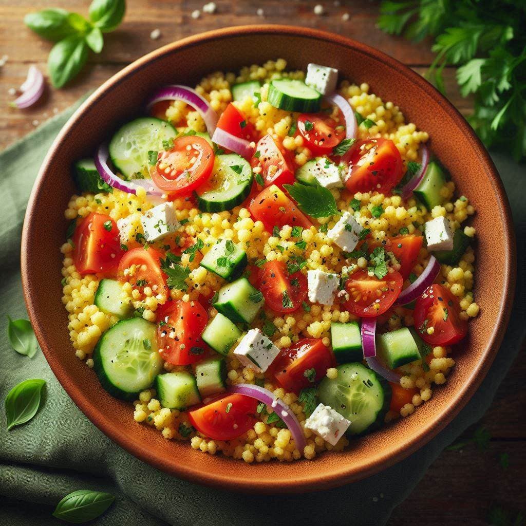 Салат с кус-кусом и фетой
