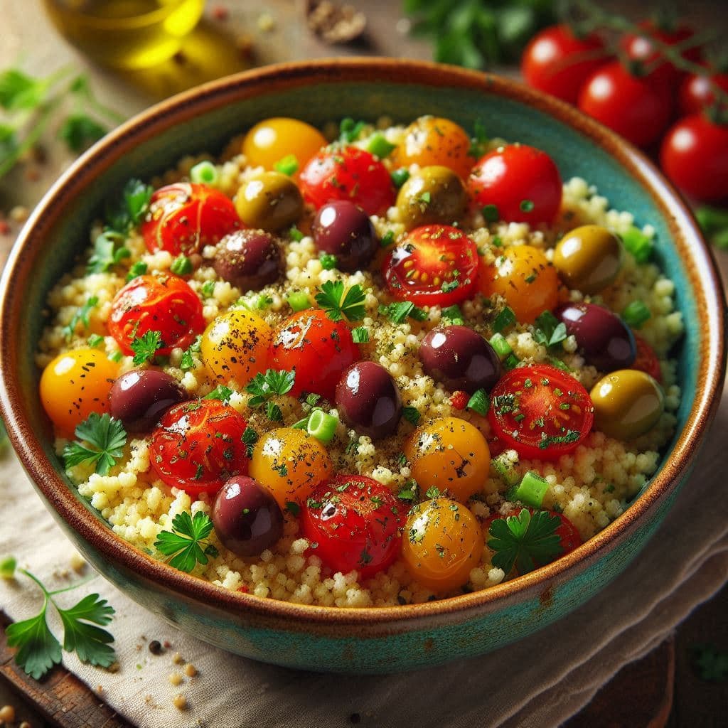 Салат с кускусом и томатами