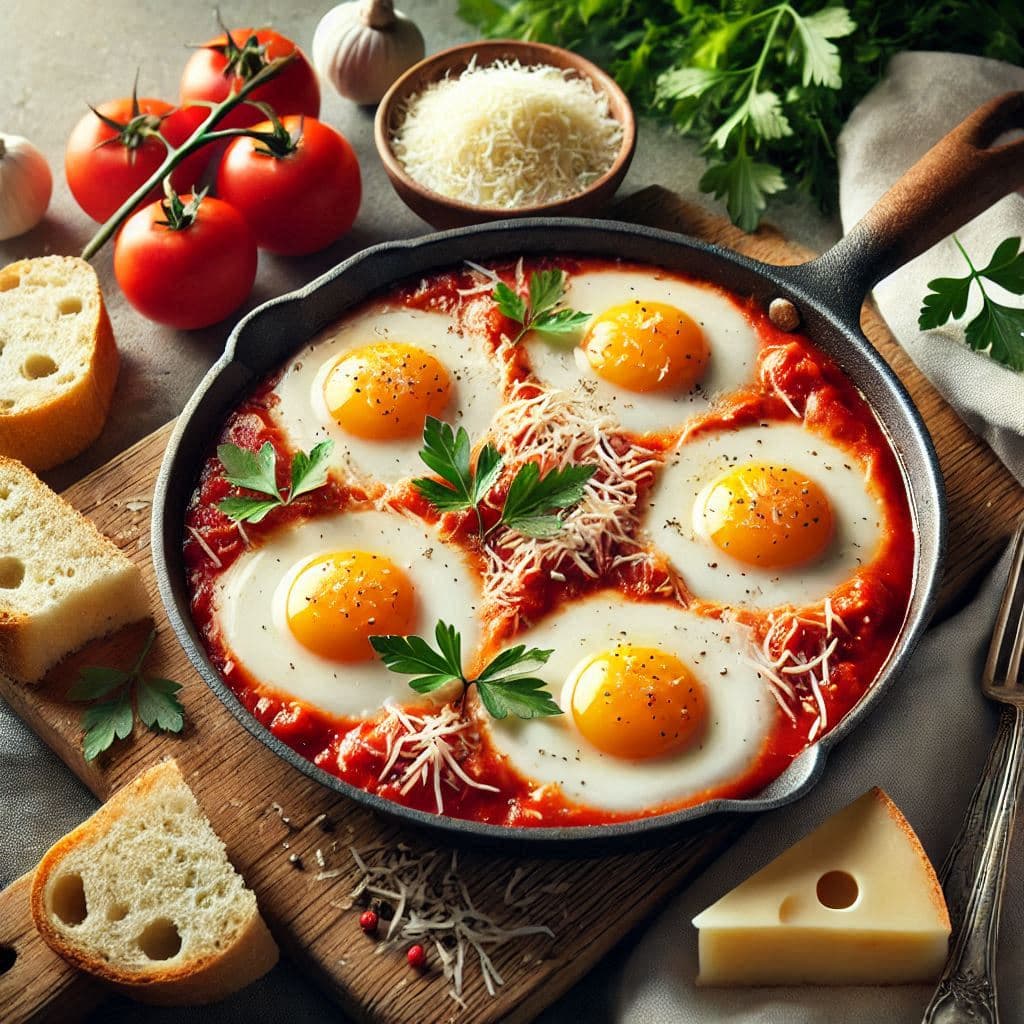 Яйца Маринара с петрушкой